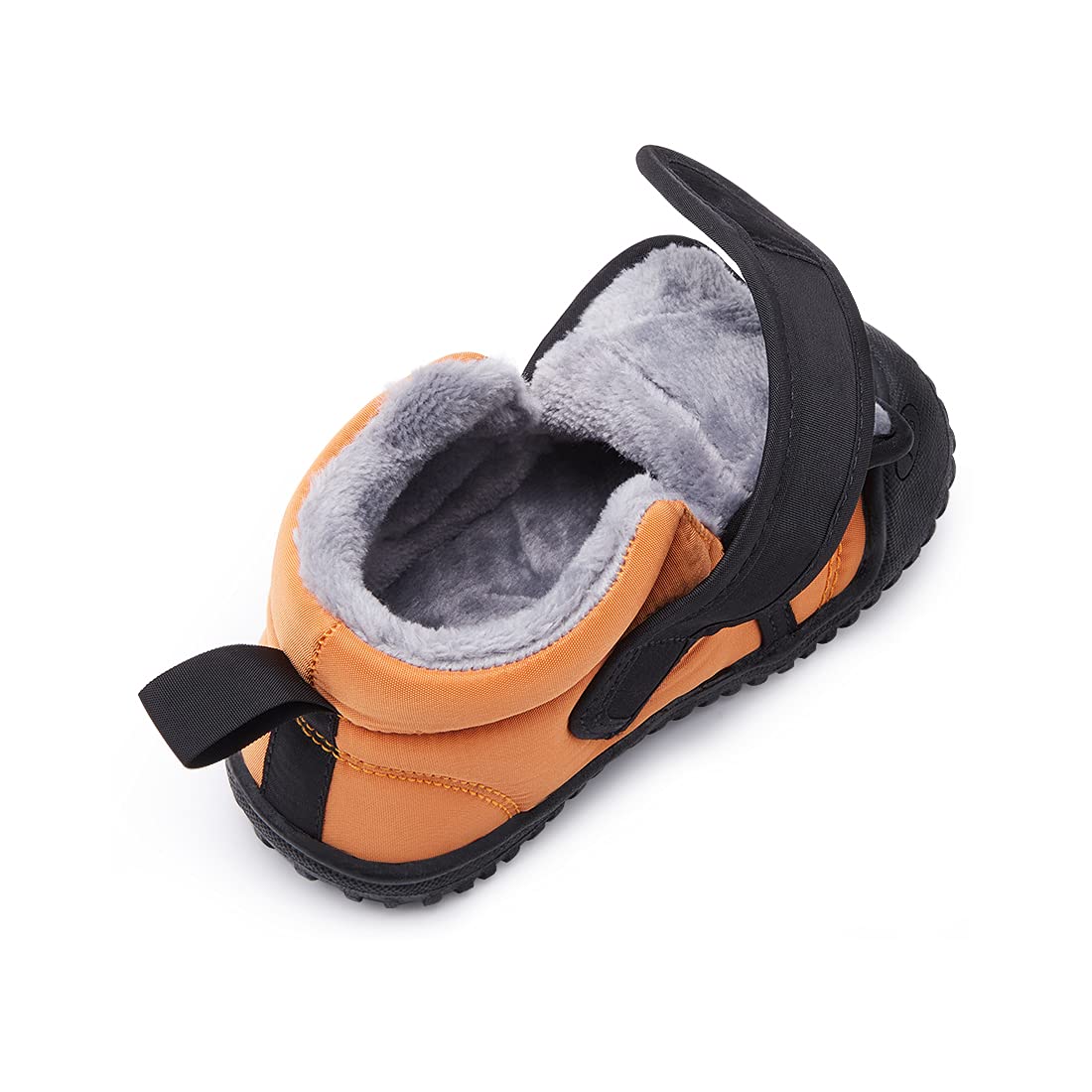 BMCiTYBM Baby Snow Boots Winter Boys Girls Cold Weather Toddler Infant Faux Fur Shoes Orange Size 6-12 Months Infant