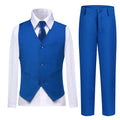 Boys Suit Vest Set Formal Dress Suits Wedding Outfit, Royal Blue, Size 14