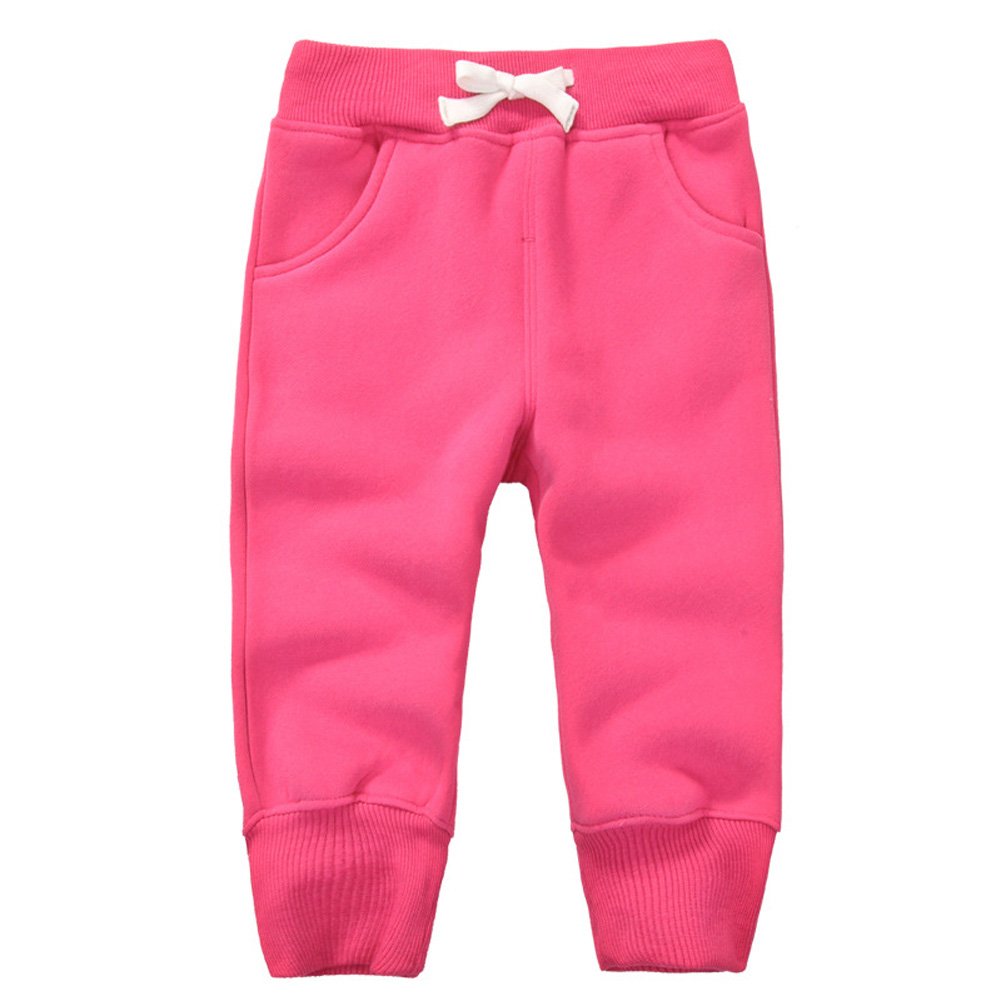 CuteOn Unisex Toddler Jogger Pants Kids Cotton Elastic Waist Winter Baby Sweatpants Pants 5Years Blue