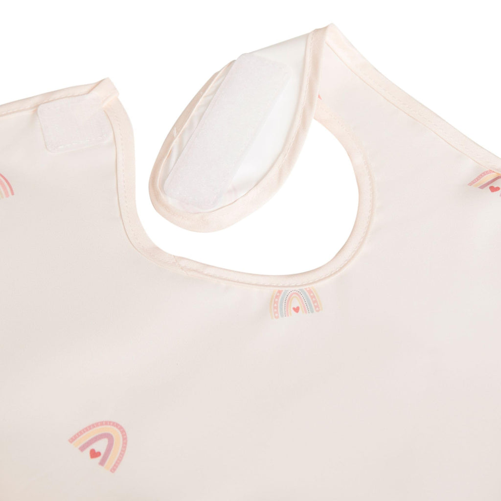 Ali+Oli Smock Bib for Baby (3-pc) Sleeveless Set (Girls) BPA-Free Oeko-Tex Certified, Mess Proof Baby Bib for Eating, Waterproof Baby Smock, Machine Washable, Toddlers Ages 6m+