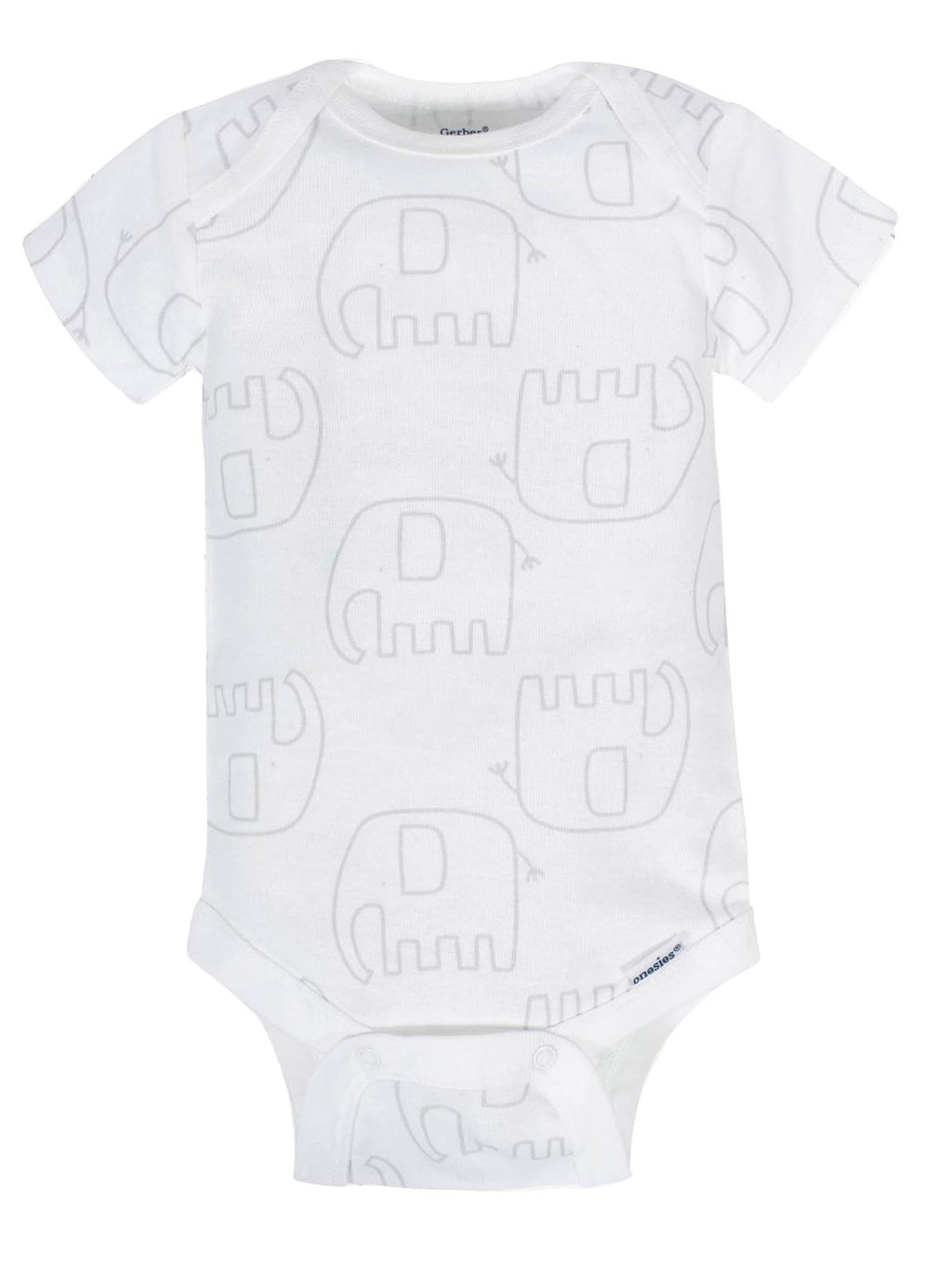 Gerber Baby 8-Pack Short Sleeve Onesies Bodysuits, Animals Green, Newborn