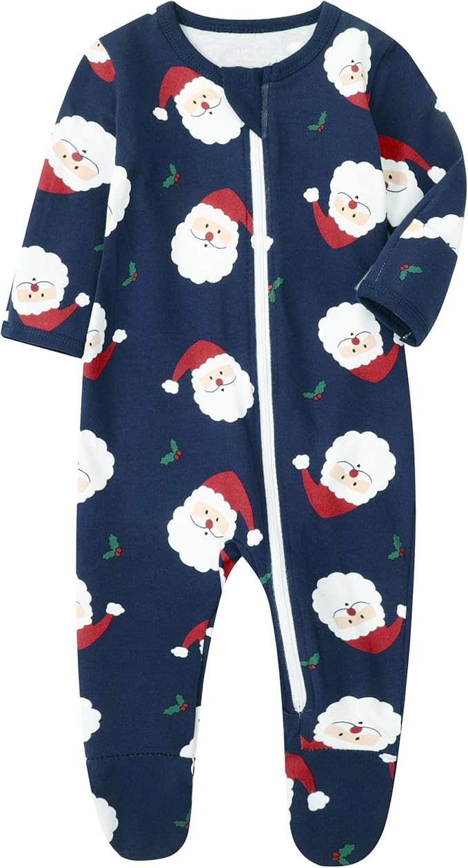 O2 BABY Baby Boys Girls Organic Cotton Zip-Front Sleeper Pajamas, Footed Sleep 'n Play