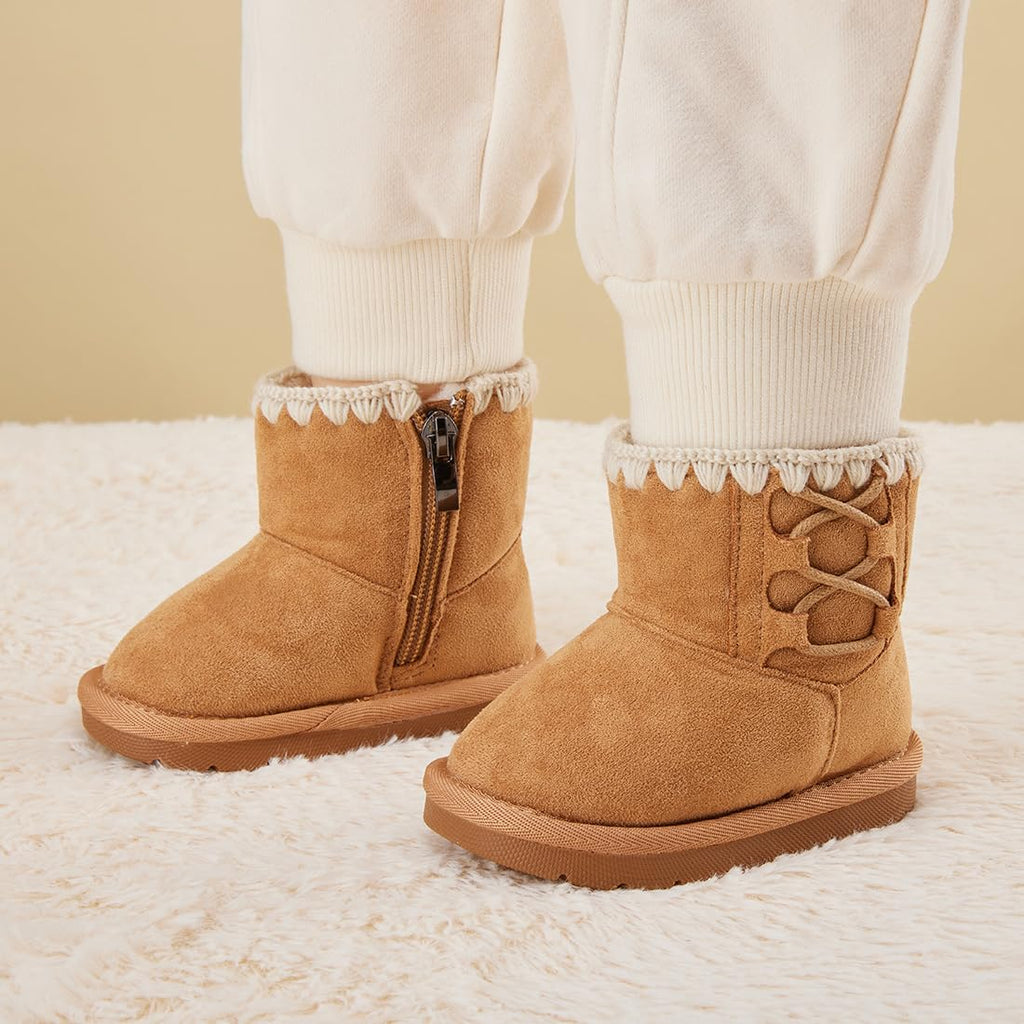 BMCiTYBM Toddler Snow Winter Boots Girls Boys Cold Weather Shoes 7 Toddler