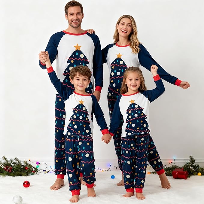 Awoscut Family Christmas Pajamas Matching Pajamas for Family, Xmas PJs Sets Holiday Sleepwear
