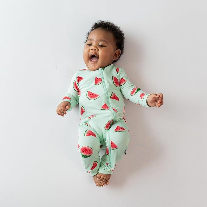 KYTE BABY Unisex Rayon Made From Bamboo Zippered Rompers 0-24 Months