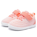 MORENDL Toddler Sneakers Baby Boys & Girls Barefoot Shoes Lightweight Breathable Walking Running Tennis Athletic Sport Shoes Light Coral 6-9 Months Size 4
