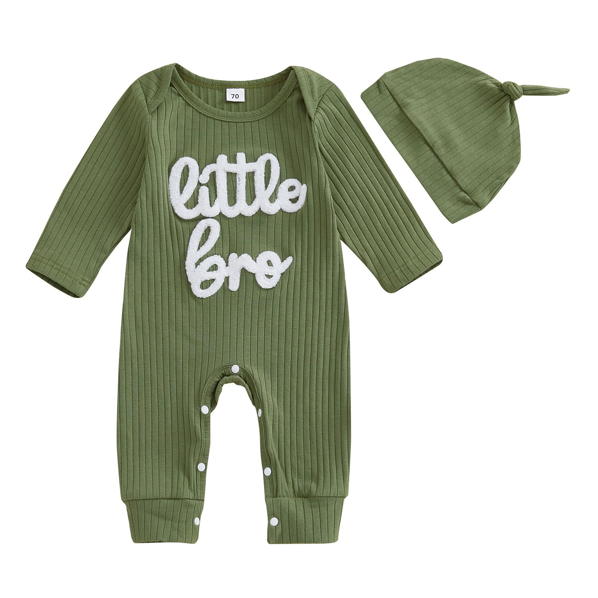 Fernvia Newborn Baby Boy Clothes Letters Print Bodysuit 3 6 9 12 18 Months Long Sleeve Jumpsuit with Hat 2PCS Outfits Set (F Red, 3-6 Months)