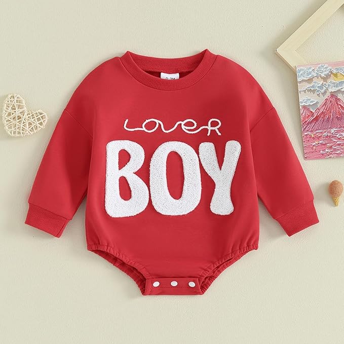 VISGOGO Newborn Infant Baby Boy Girls Oversized Romper Little Dude Sweater Onesie Coming Home Outfit Neutral Clothes