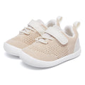 MORENDL Toddler Sneakers Baby Boys & Girls Barefoot Shoes Lightweight Breathable Walking Running Tennis Athletic Sport Shoes Khaki Size 12