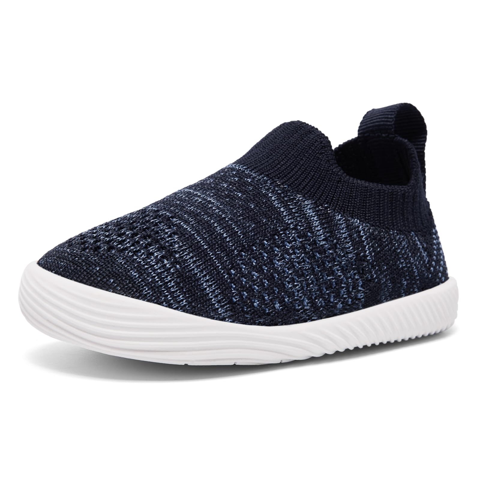 MORENDL Toddler Shoes Baby Walking Sock Shoes Non-Slip Breathable Boys & Girls Sneakers Infant Tennis Shoes Mix Navy 6-9Months