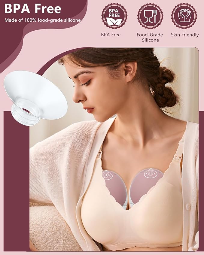 1pcs Breast Pump Flange Insert 19mm Compatible with Momcozy M9/M6/M5/S12 Pro/S9 Pro/V1 Pro/V2 Pro Wearable Breast Pump, Replace for Momcozy Pump Flange Insert, BPA Free, OEM, Not Original Parts