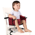 Booster Seat for Dining Table, 3-in-1 Portable Toddler Booster Chair with Safety Buckle, Height Adjustable & Foldable Baby Feeding Seat, Travel High Chair with Washable Cover & Storage Pocket - Red