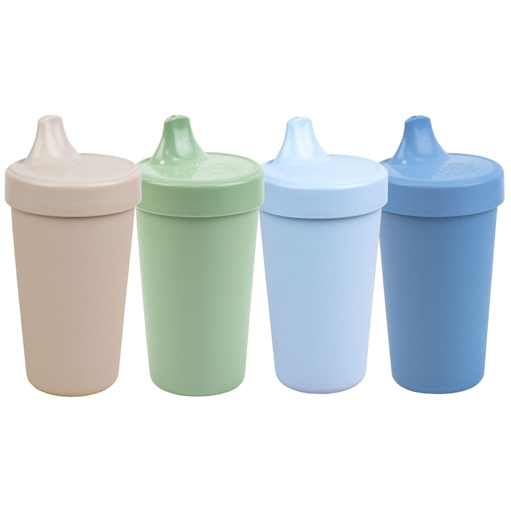 Re-Play Spill-Proof Sippy Cups for Toddlers - Kids Reusable 10 Oz Set of 4, Dishwasher & Microwave Safe, Made in USA, Tulip