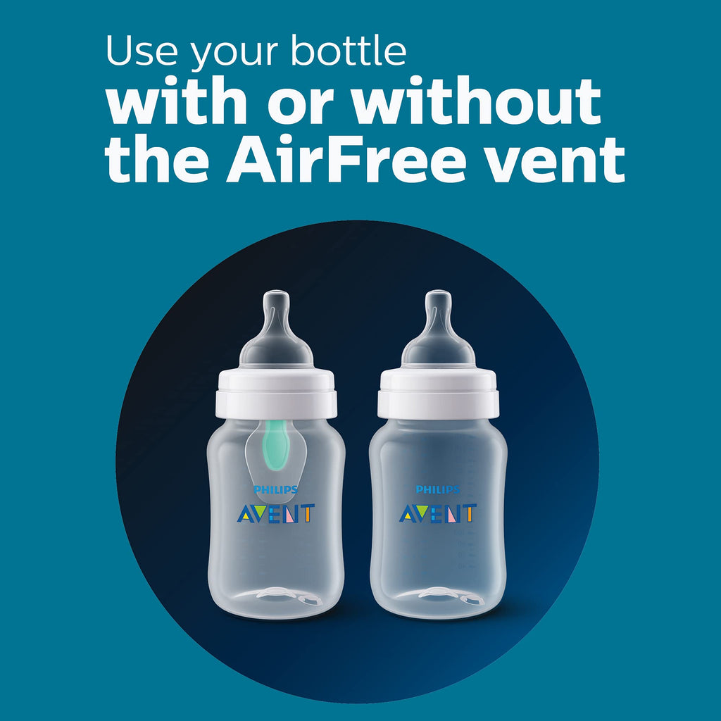 Philips Avent Anti-Colic Baby Bottle with AirFree Vent, Medium Flow, 9 oz
