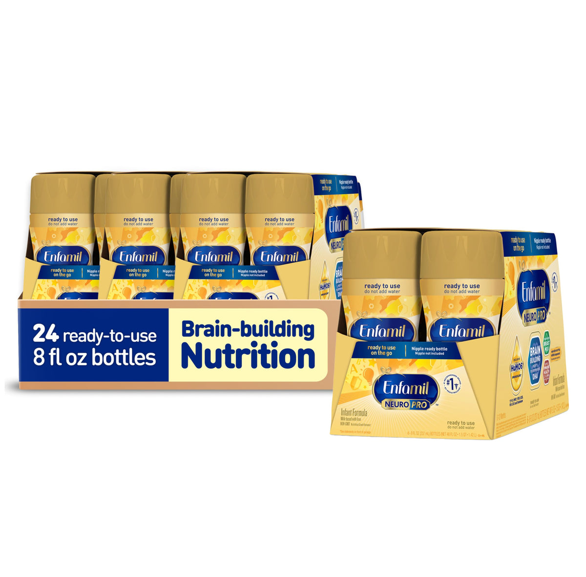 Enfamil NeuroPro Ready-to-Feed Baby Formula, 8 fl oz, 24 bottles