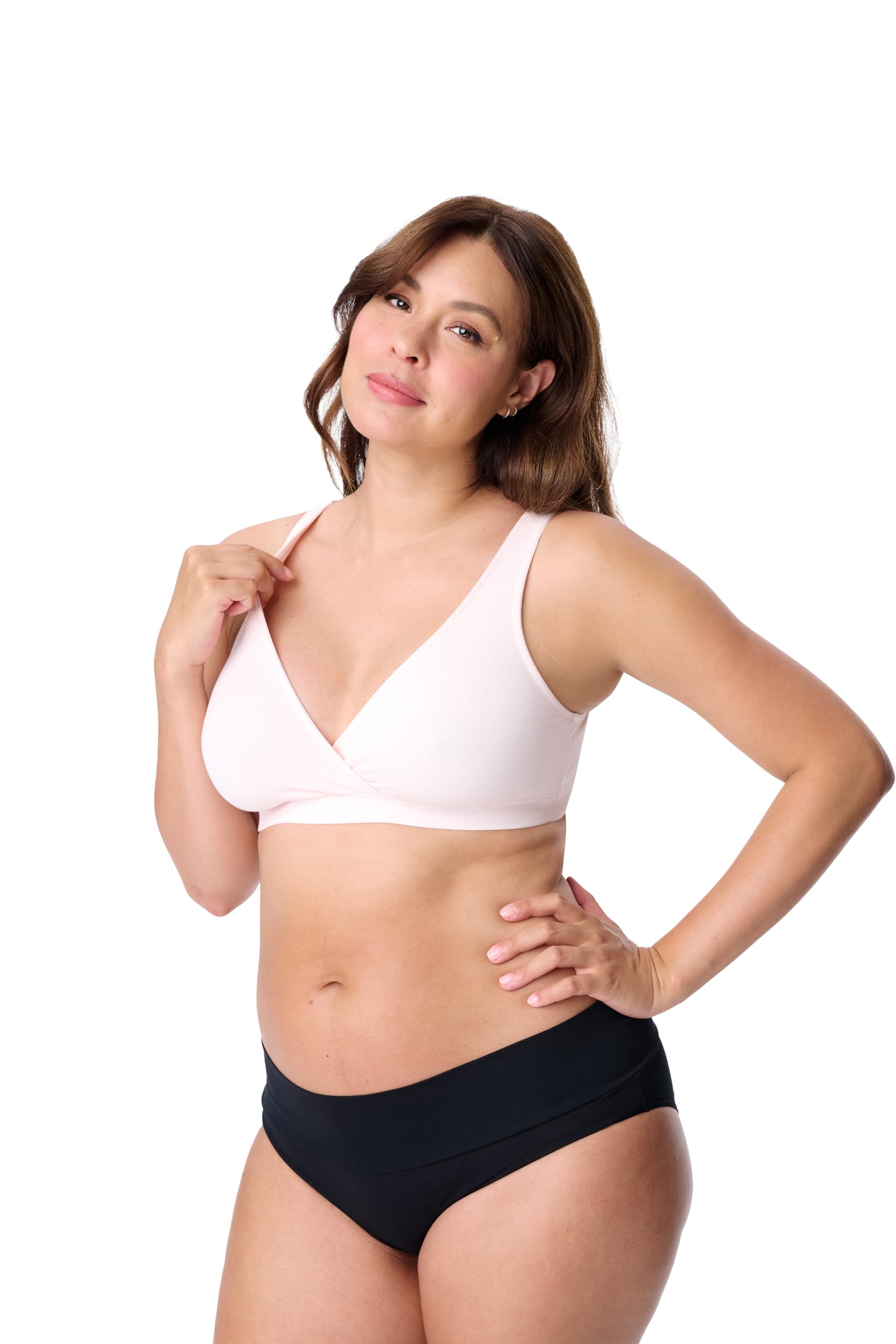 Motherhood Maternity Women’s 2-Pack Wrap Front Nursing Bras, Porcelain Pink/Nutmeg, XXL