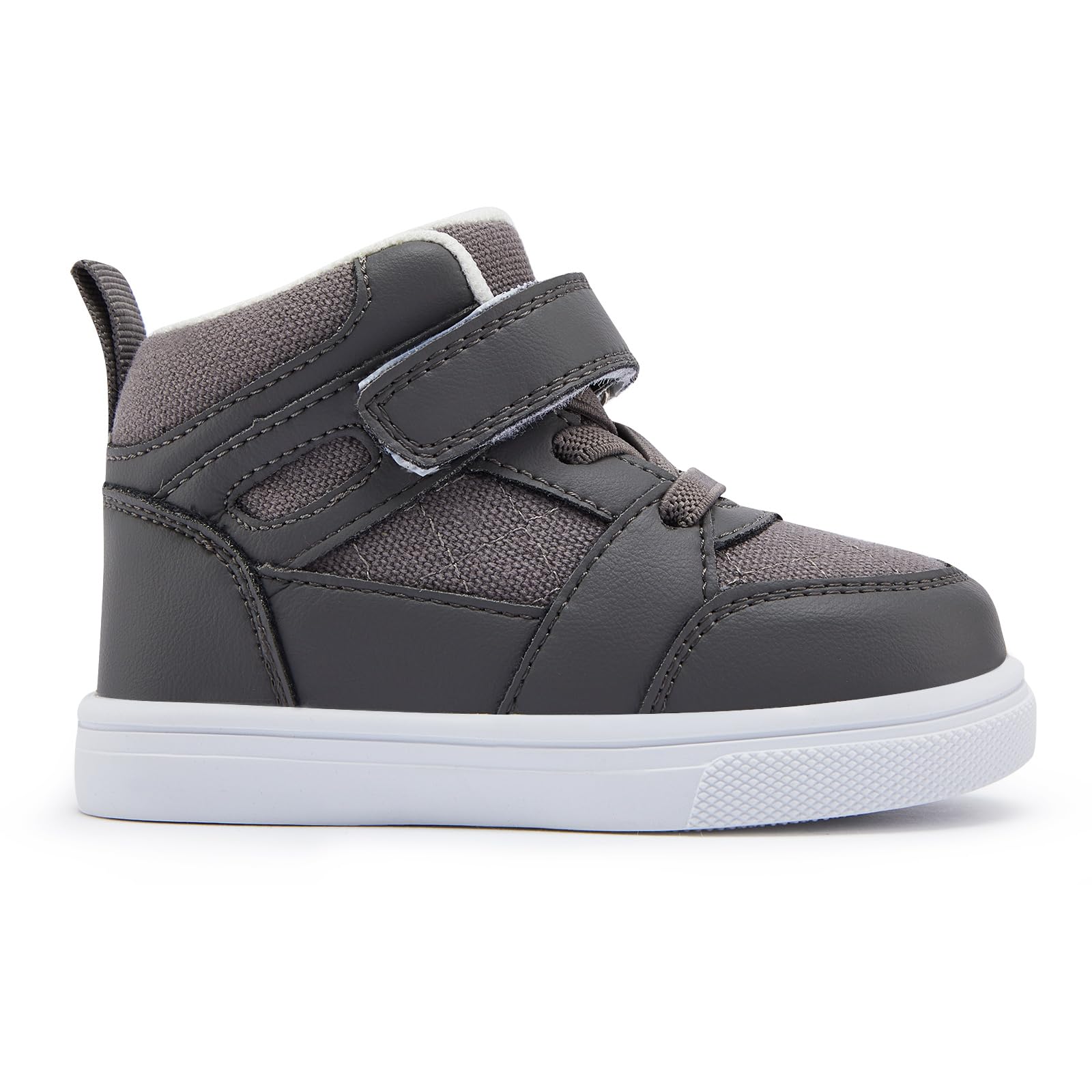 BMCiTYBM Baby High Top Sneakers Infant Walking Shoes Unisex Grey Size 5