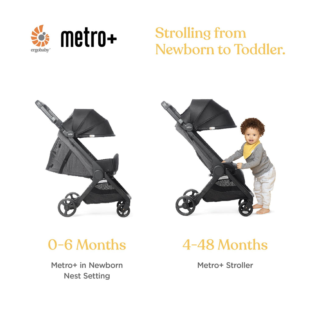 Ergobaby Metro+ Compact Baby Stroller, Lightweight Umbrella Stroller