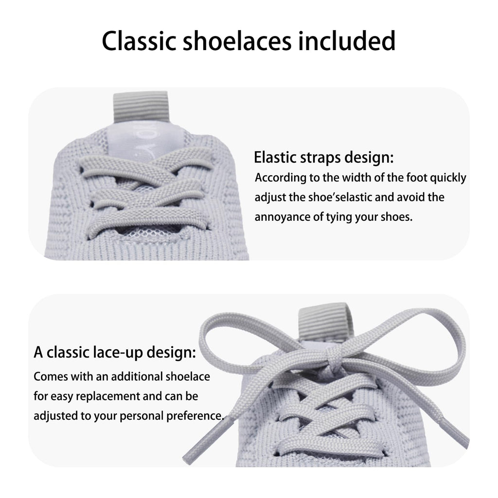 MORENDL Toddler Shoes Baby Walking Sock Shoes Infant Sneakers Boy Girl Barefoot Tennis Shoe Non-Slip Brethable Grey Size 10