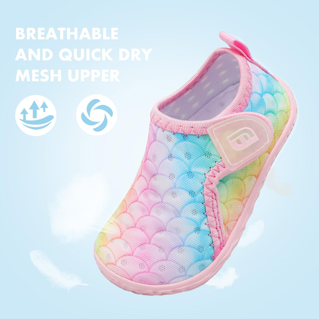 Water Shoes for Toddler Kids Boys Girls Aqua Socks Barefoot for Beach Sports Swim Blue Pink Scale 12-18 Months
