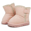 iSusuJo Baby Boots Winter Snow Booties Infant Boys Girls Outdoor Warm Shoes for Cold Weather 6 9 12 15 18 24 Months Pink Size 6-12 Months Infant