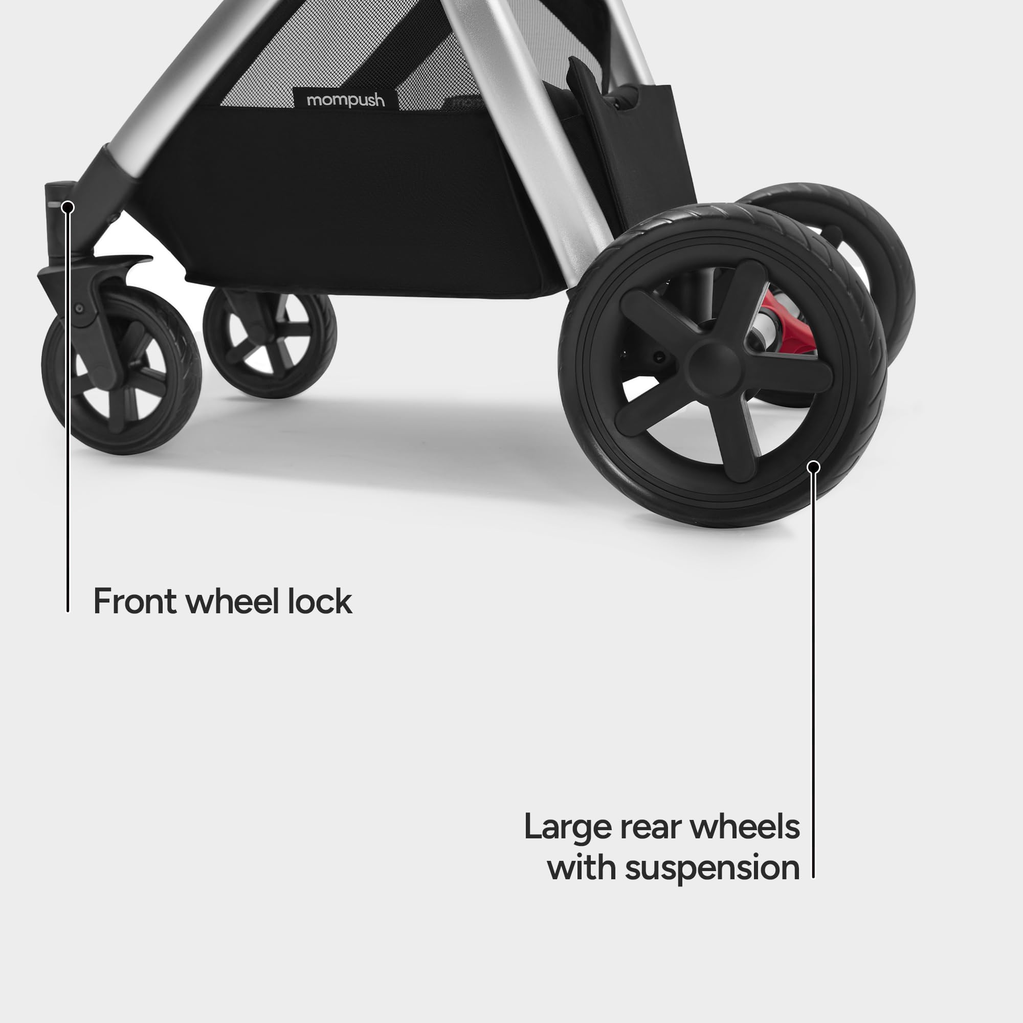 Mompush Ultimate2 Full-Size Stroller with Bassinet, Newborn to Toddler