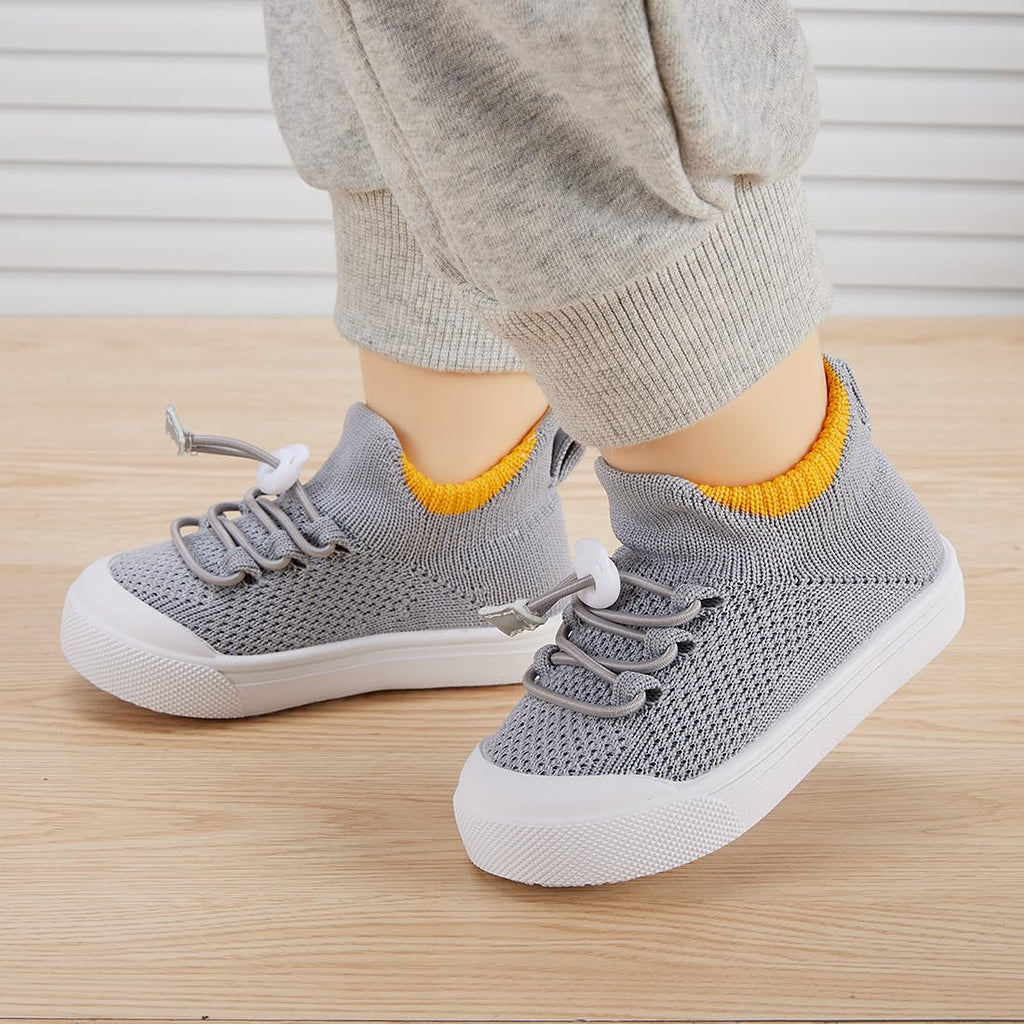 BMCiTYBM Baby Walking Shoes First Infant Sneakers Grey Size 18-24 Months