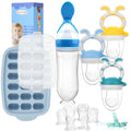 Food Feeder Baby Fruit Feeder Baby Breastmilk Popsicle Molds-& Baby Fruit Feeder-WAJIAYON Silicone Baby Food Freezer Tray,Baby Food Pacifier Feeder and Teether Easter Bunny Gifts for Boys and Girls