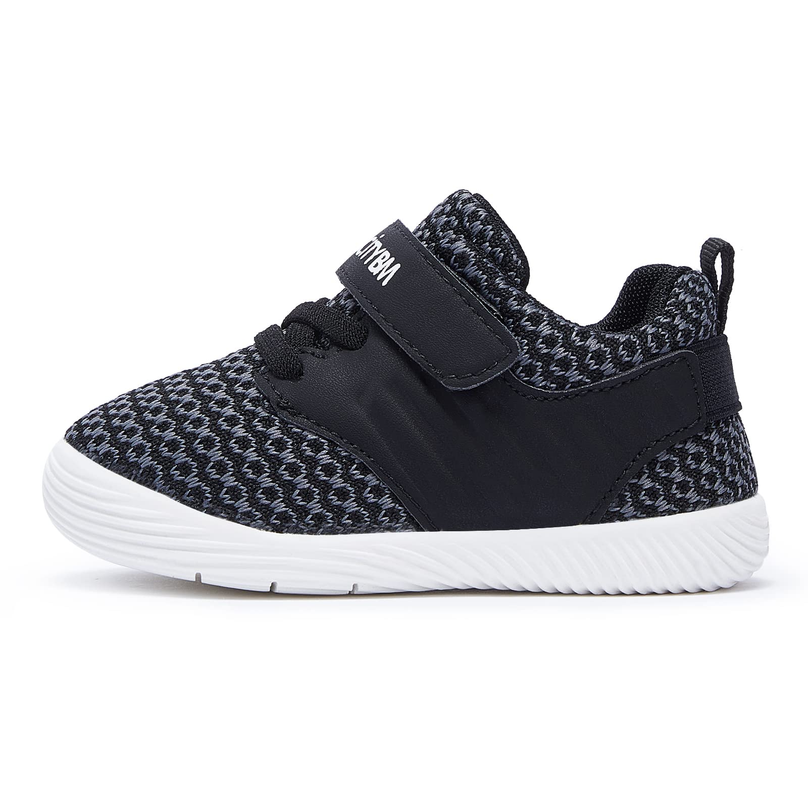 BMCiTYBM Baby Boy Girl Shoes Infant Walking Sneaker Black Size 18-24 Months