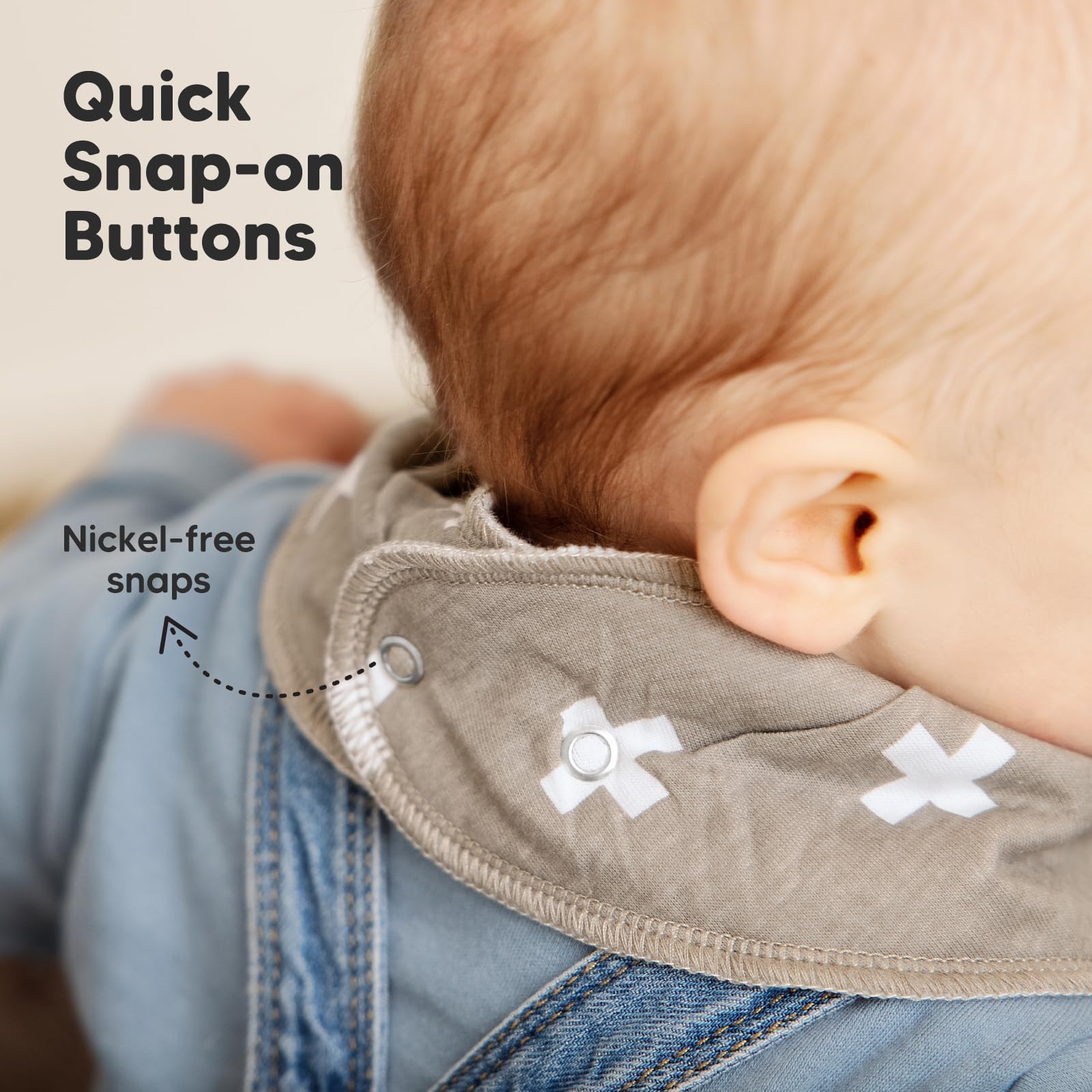 8pk Organic Baby Bandana Bibs for Drooling and Teething (Daybreak)