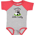 inktastic Grandma's Little Caddy Golf Baby Bodysuit 6 Months Baseball Heather and Red 22b10