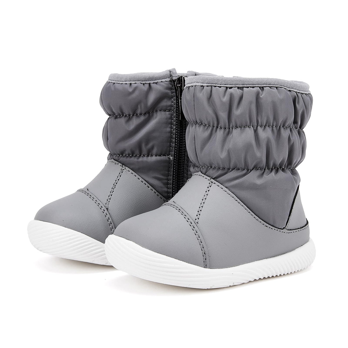 BMCiTYBM Baby Snow Boots Waterproof Infant Boy Girl Winter Booties Nonslip Lightweight Outdoor Warm Shoes for Cold Weather 6 9 12 18 24 Months Black Size 6-12 Months Toddler