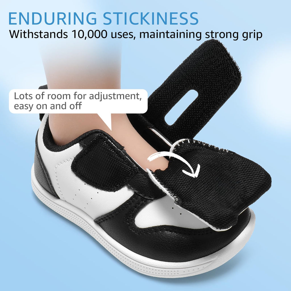 STQ KIDS Toddler Wide Toe Box Barefoot Shoes Zero Drop Black White Size 5