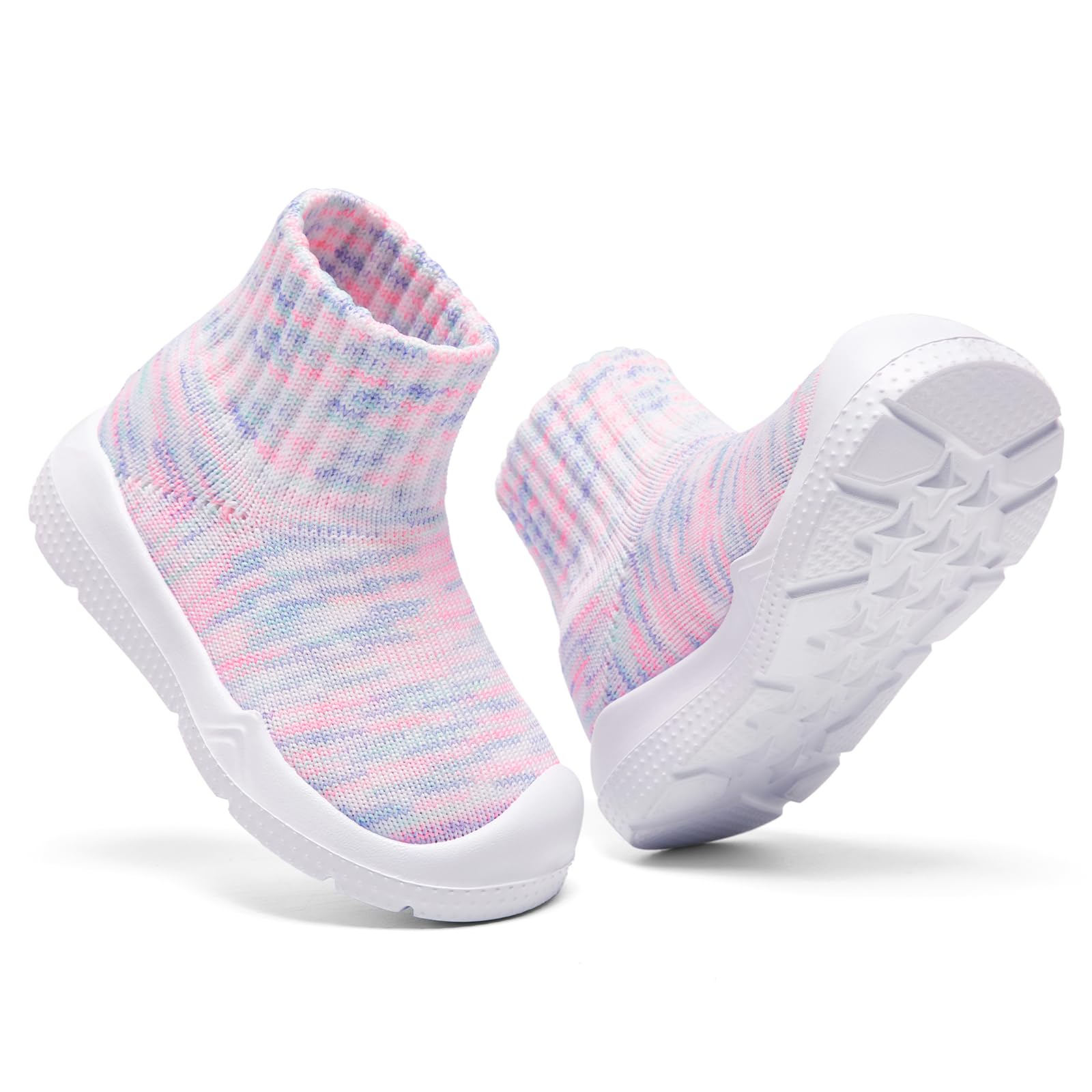 MORENDL Baby Shoes Toddler Walking Sock Shoes Infant Boy Girl Slip On Sneakers First Walker Slippers Multicolor