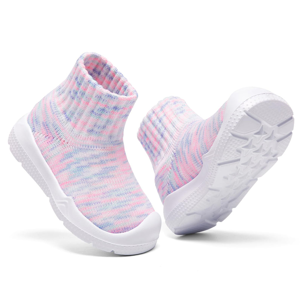 MORENDL Baby Shoes Toddler Walking Sock Shoes Infant Boy Girl Slip On Sneakers First Walker Slippers Multicolor