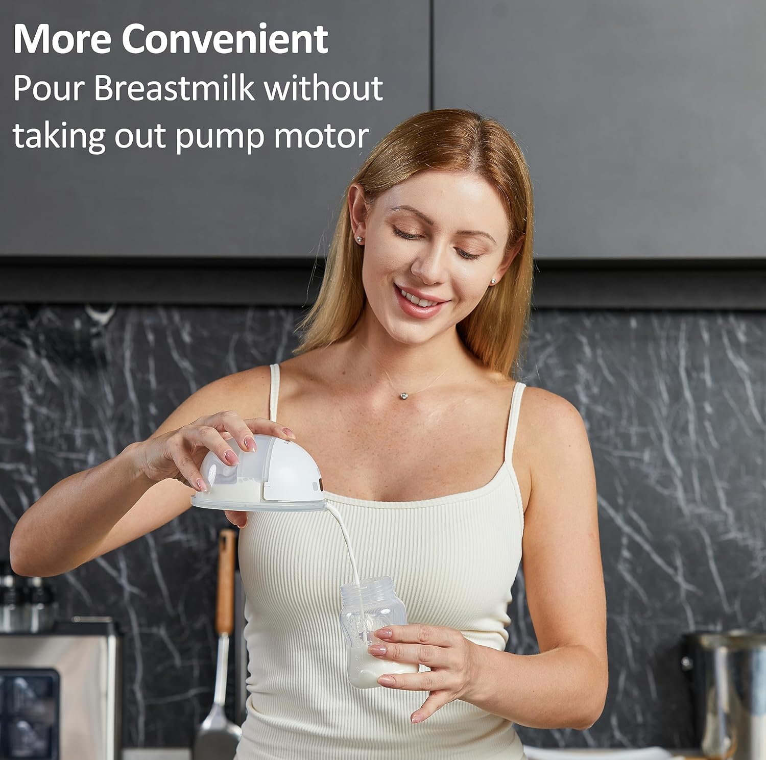 Mcadero M1 Upgrade Wearable Breast Pump with 4 Modes & 12 Levels，Breastfeeding Pump with LED Display，Ultra Quiet & Lightweight，2 Pack White