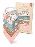 Copper Pearl Baby Bibs for Baby Boy or Girl – Bandana Drool Bibs for Teething, Absorbent Bibs for Eating, Newborn to Toddler, 4 Pack, Autumn