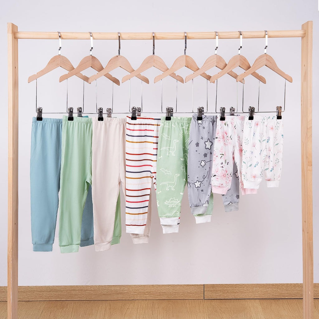 littogoose Baby Jogger Pants with Elastic Cuffs – Stay-On Lightweight Toddler Joggers, Soft & Stretchy Baby Pants, 3-Pack