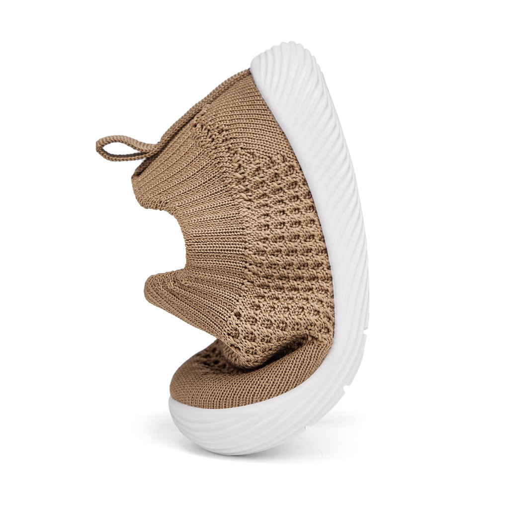 MORENDL Toddler Shoes Baby Walking Sock Shoes Non-Slip Breathable Boys & Girls Sneakers Infant Tennis Shoes Brown 18-24Months