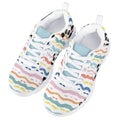 MARSVOVO First Shoes for Walking Boy Girl Comfortable Lightweight Breathable Athletic Girl Running Shoes Resistant Sport Toddler Girl Slip On Sneakers Pandas Striped Design Size 5 US