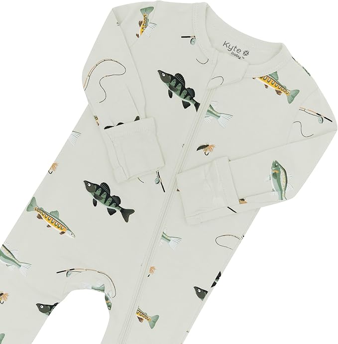 KYTE BABY Unisex Rayon Made From Bamboo Zippered Rompers 0-24 Months