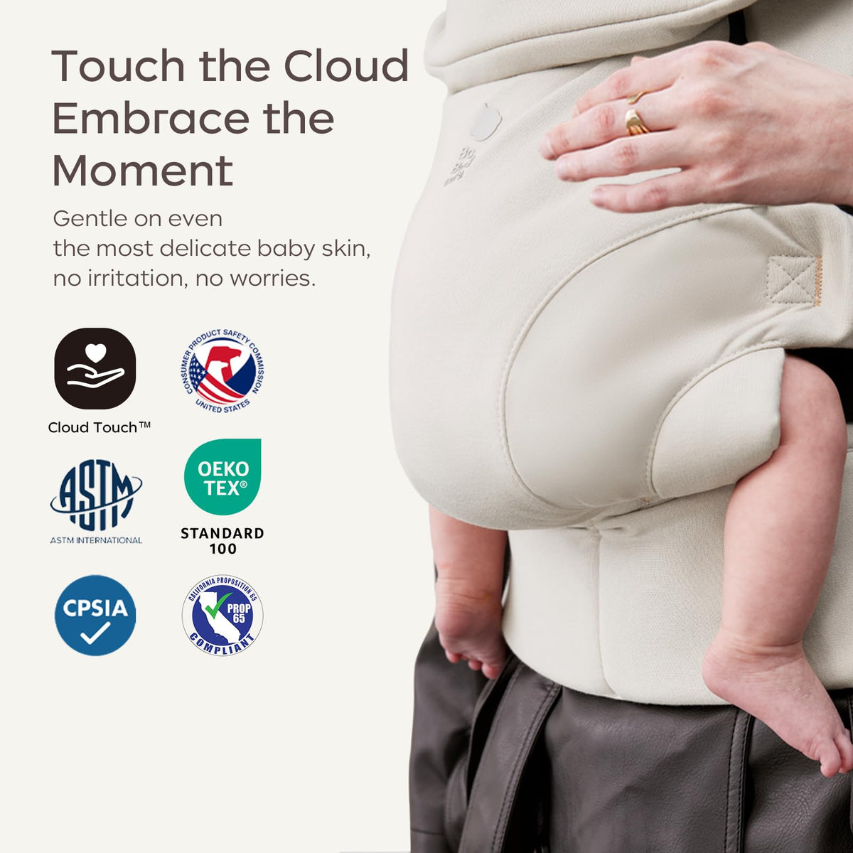 Bc Babycare CocoonGo Baby Carrier – CloudTouch Soft & Ergonomic Baby Carrier for 7–44 lbs | Easy to Wear, Adjustable Fit, Travel-Ready, Machine Washable (Olive Grove)