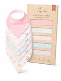 Copper Pearl Baby Bibs for Baby Boy or Girl – Bandana Drool Bibs for Teething, Absorbent Bibs for Eating, Newborn to Toddler, 6 Pack, Sunny