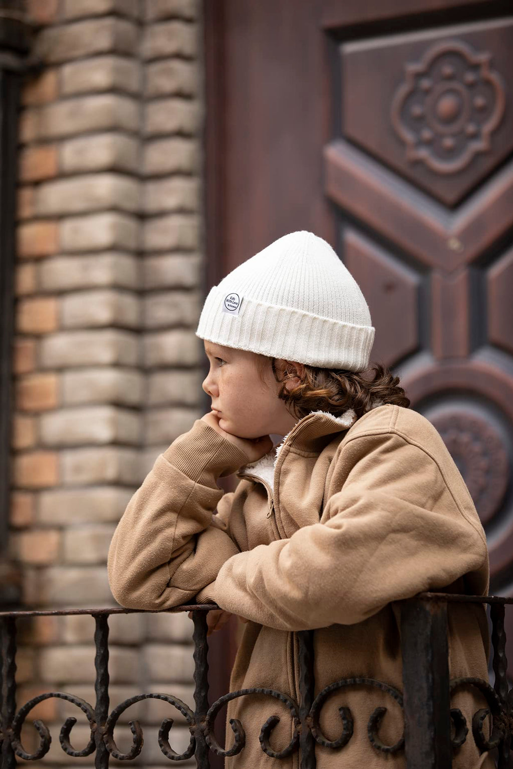 DASMINI Baby Beanie Toddler Winter Hat Infant Babies Newborn Kids Beanies Knit Hats Girl Boy (Ivory, 0-6mth)