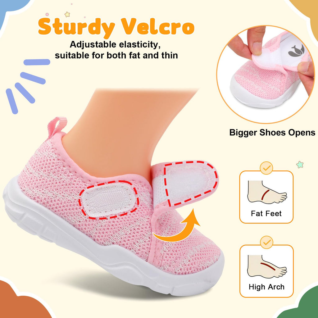 FEETCITY Toddler Shoes Baby Sneakers Boys Girls First Walking Shoes Newborn Crib Shoe