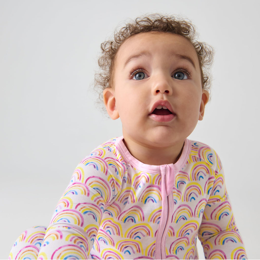 Little Sleepies Baby Pajamas, Pastel Rainbows, 3T