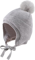 JANGANNSA Basic Winter Baby Boys Beanie Pompom Knitted Girls Hat Kids Earflap Beanies Warm Infant Toddler Hats