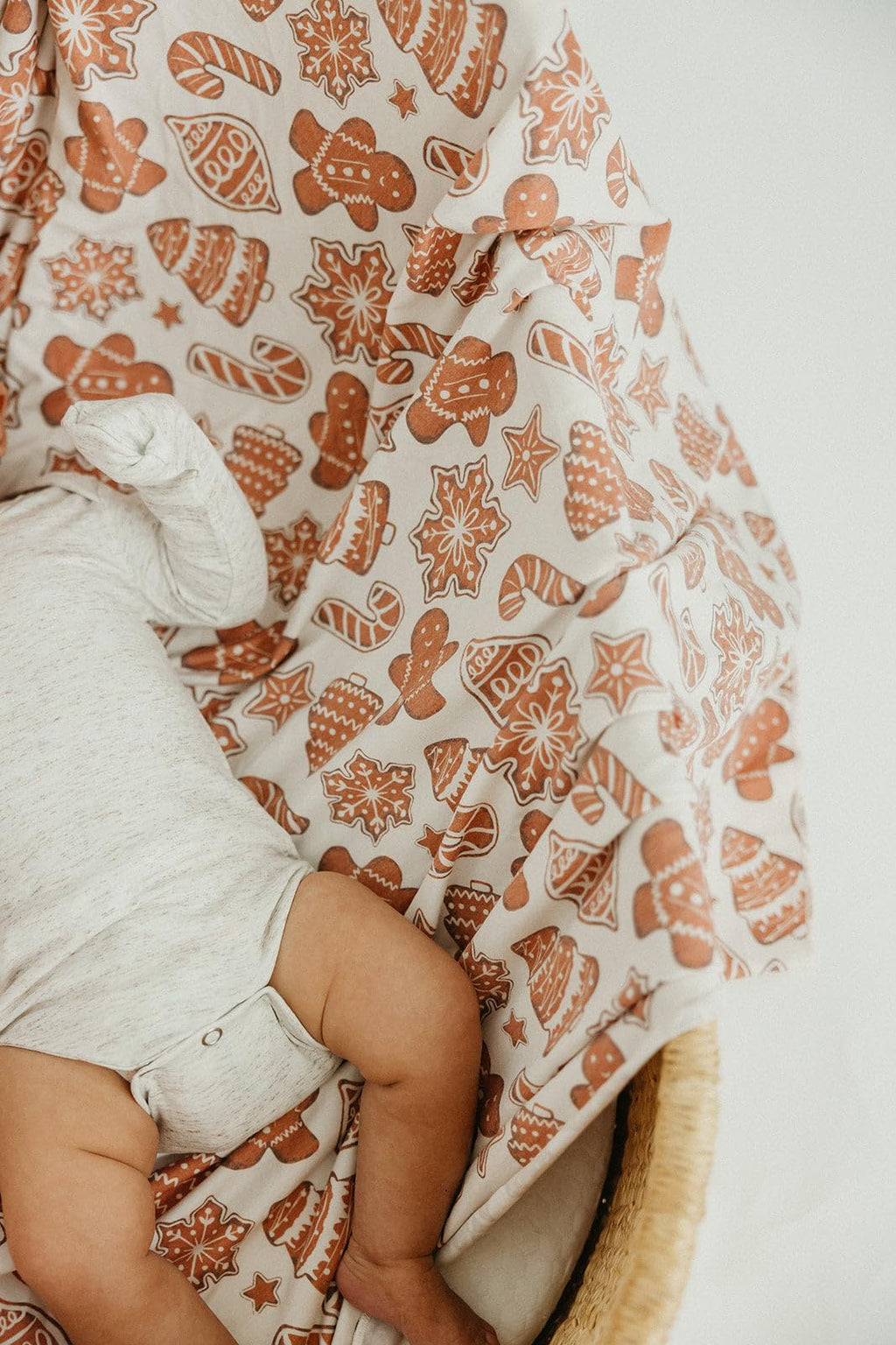 Copper Pearl Swaddle Blankets for Newborns | Soft Stretchy Receiving Blankets for Boys and Girls | Large 46 x 46 Inch Baby Blankets | Lightweight and Breathable Swaddles | Gingerbread