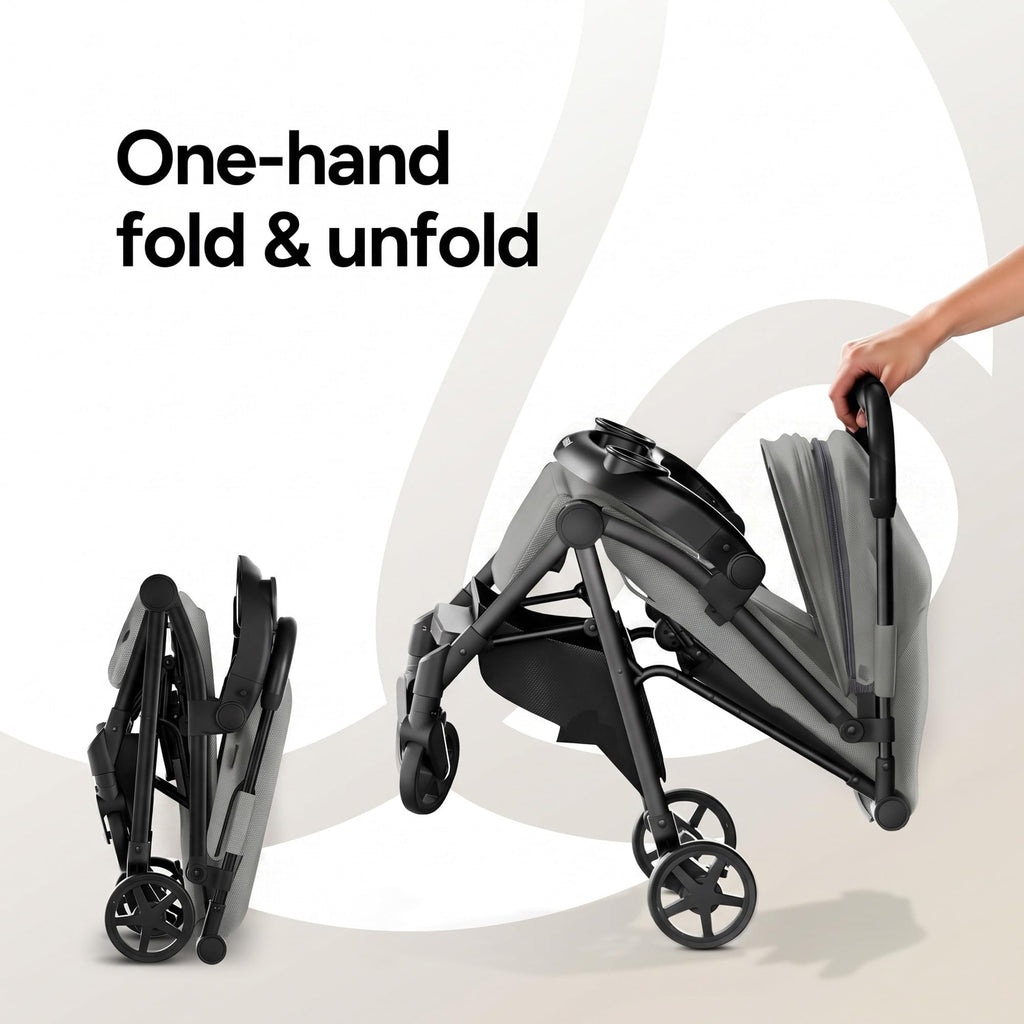 Mompush Lithe V2 Lightweight Travel Stroller with Organizer Included