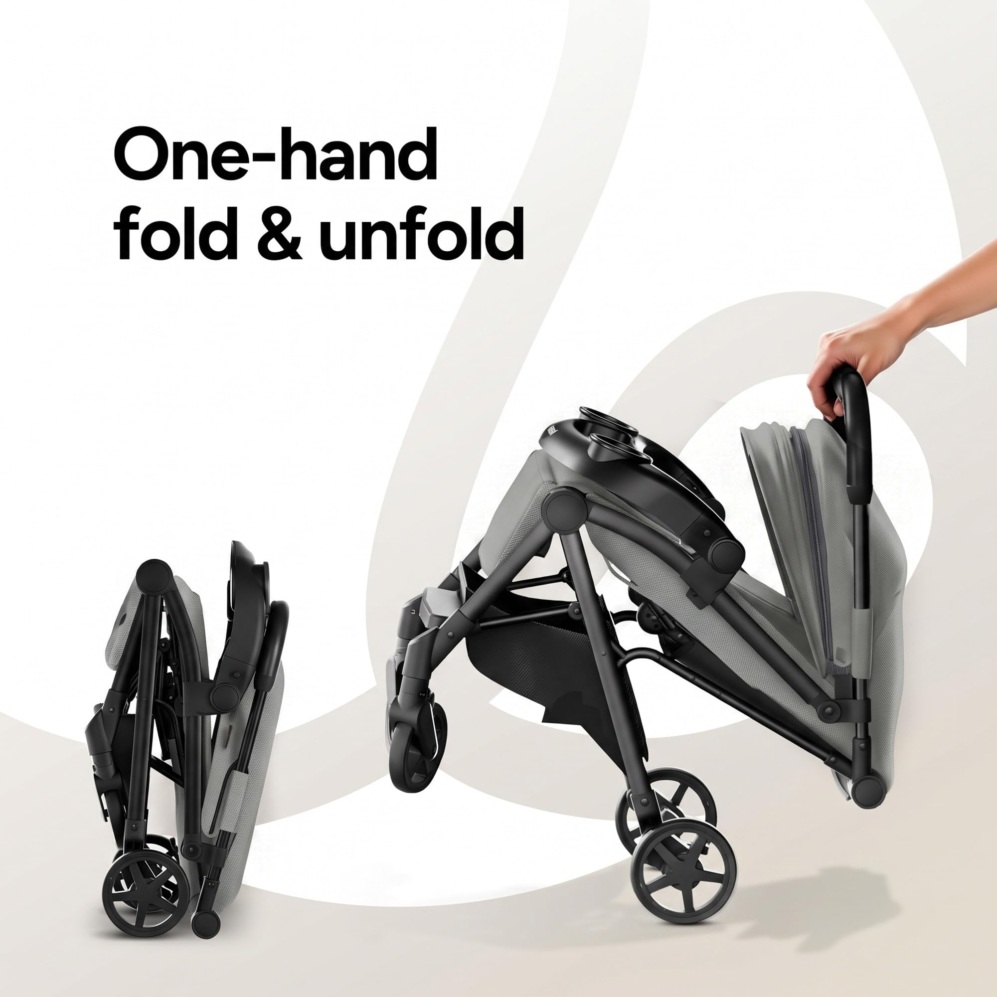 Mompush Lithe V2 Lightweight Travel Stroller with Organizer Included